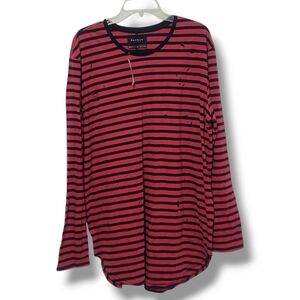 🏈*NWT* PACSUN - Red and Black Striped Long Sleeve Shirt